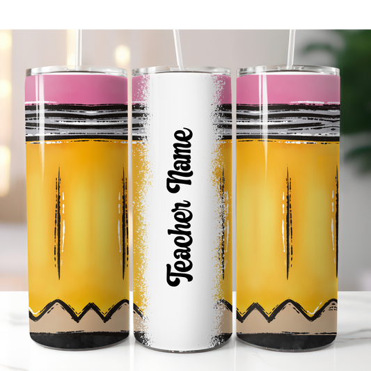 Teacher pencil tumbler