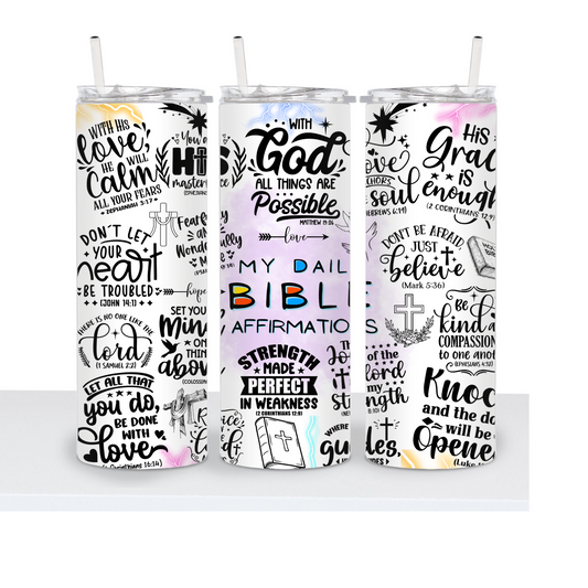 My Bible Affirmations 20oz tumbler