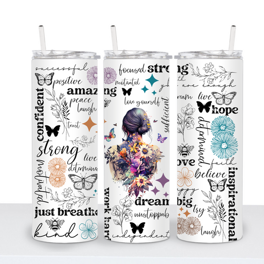 Affirmation 20oz sublimation Tumbler Transfer