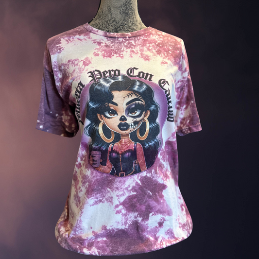 Muerta Pero Con Cofecito Bleach style T-shirt