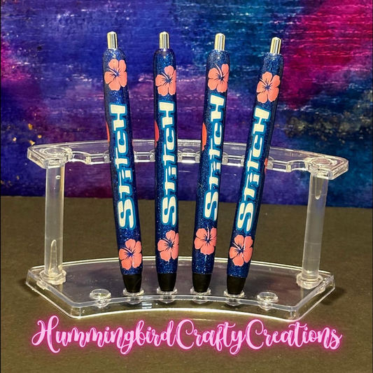 Blue glitter pen