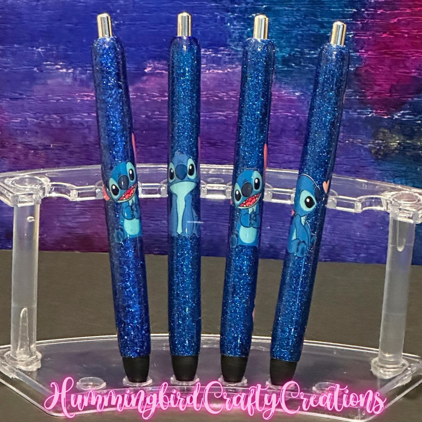Blue glitter pen