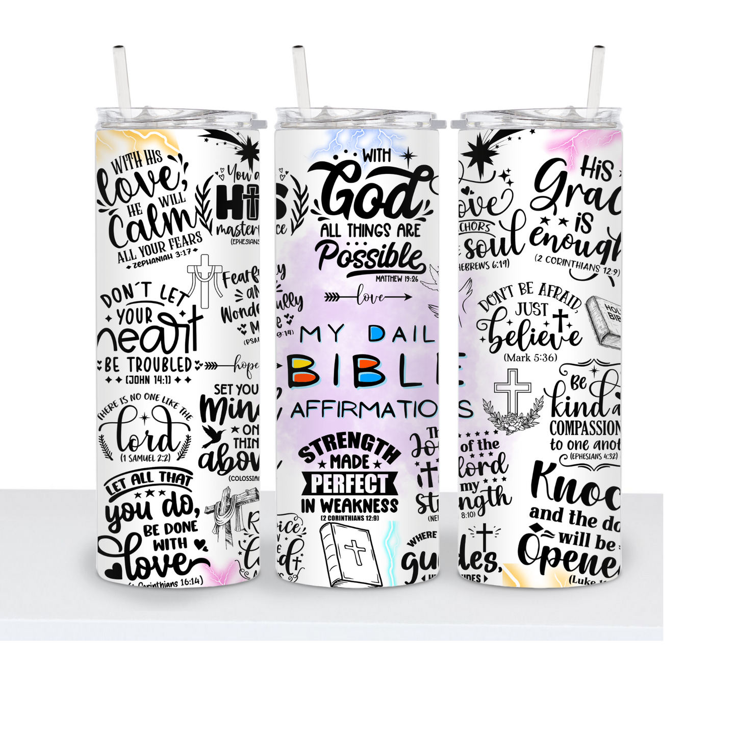 My Bible Affirmations 20oz tumbler
