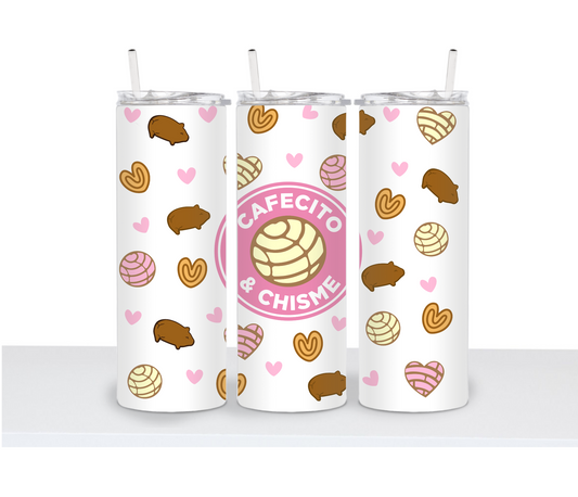 Cofecito y Chisme 20oz sublimation tumbler